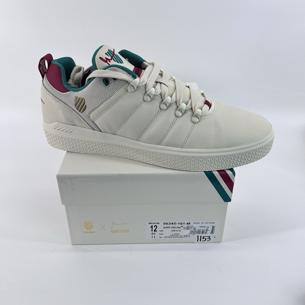 Coastal Preppy Leather  Limited‎ Edition Sneakers Gary Vee Collab Mens 12 Ivory